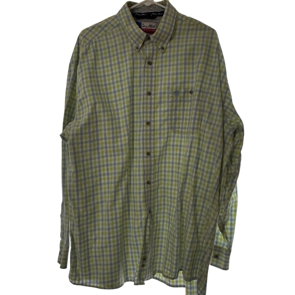Wrangler George Strait Cowboy‎ Cut Collection Limited Blue/Green Button Down XXL